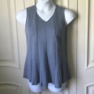 NEW H by Halston Sleeveless Jacquard Peplum Top, Large